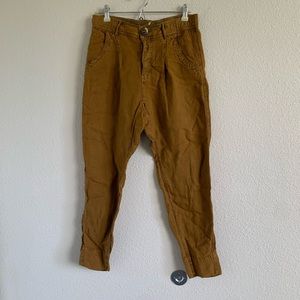Free People mustard joggers